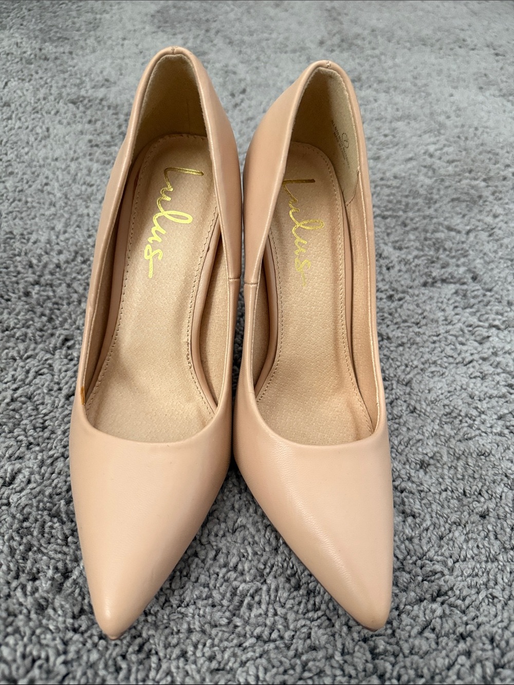Lulu's Nude Pointed-Toe Heels